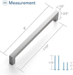 Ravinte 1 Pack Brushed Nickel Kitchen Cabinet Handles 7-1/2 Inch Cabinet Pulls Square Kitchen Hardware for Cabinet Drawer Pulls Drawer Handles Come with Screwdriver