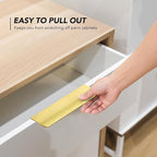 Ravinte Hardware 6 Pack Gold Cabinet Handles, 5 Inch (128mm) Finger Edge Pulls, 4 Inch Hole Center, Finger Pulls for Cabinets