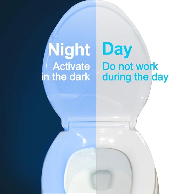 The Original Toilet Night Light Gadget, Fun Bathroom Lighting Add on Toilet Bowl Seat, Motion Sensor Activated LED 9 Color Modes - Weird Novelty Funny Birthday Gag Gifts for Men, Dad, Kids & Toddlers