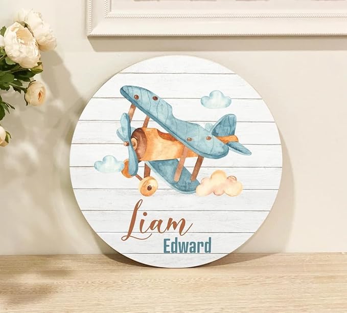 Custom Nursery Name Sign, Wooden Baby Name Sign, Baby Shower Gifts for Boys Girls, Door Hanger Kids Room, Name Sign for Bedroom Decor, Custom Door Sign for Baby, Name Room Door Sign