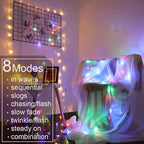 Curtain Lights, String Lights Bedroom, 300 LED 9.8x9.8Ft Twinkle String Light Decorations for Window Wedding Bedroom Wall Party Backdrop, Cute Home Indoor Outdoor Decor String Light Remote Control