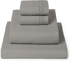 Mellanni Queen Sheets Set - 4 PC Iconic Collection Bedding - Hotel Luxury, Extra Soft, Cooling Bed Sheets - Wrinkle, Fade, Stain Resistant (Queen, Taupe)