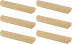 6Pcs Unfinished Wood Solid Furniture Pulls Handles,Unfinished Unpainted Paintable Wooden Handles Cupboard Closet Drawer Handle Pull,Length 6.1",Hole Dis.5.04"