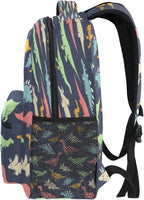 Custom Children's Name School Backpack Personalized Schoolbag Colorful DinosaurTravel Bag for Teens Girls Boys