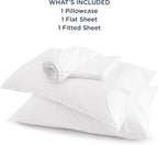 Bedsure Cooling Sheets Twin XL, Rayon Derived from Bamboo, Breathable & Soft Twin XL Sheet Sets, Deep Pocket Up to 16 Inches, Hotel Luxury Silky Dorm Bedding for Hot Sleepers, White