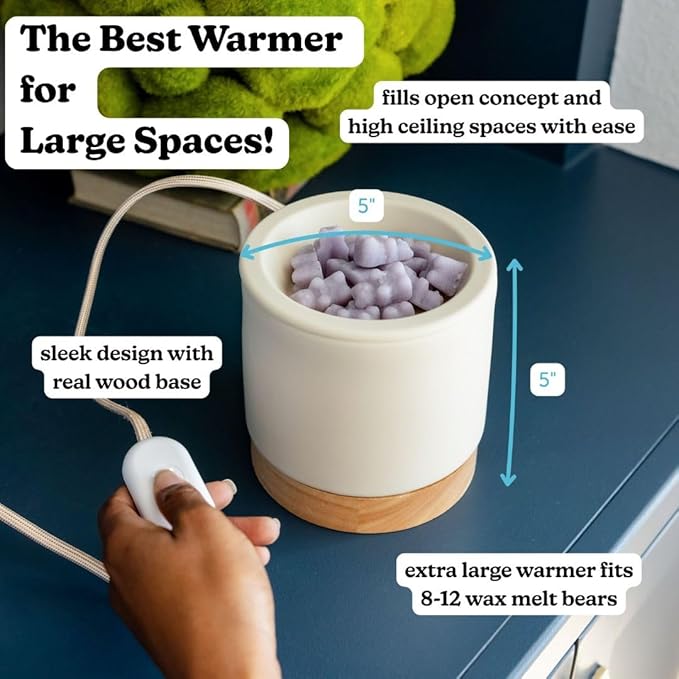 Happy Wax Black Mod Max XL Warmer - Our Largest Warmer Ever! - Perfect for Great Rooms & Open Concept Spaces - for use with Scented Wax Melts