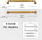 10 Pack Antique Brass Cabinet Pulls 7.5 Inch(192mm) Kitchen Cabinet Handles Solid Zinc Alloy Cabinet Hardware Drawer Pulls