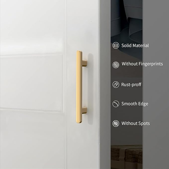 2244 10 Pack 3.75 Inch(96mm) Kitchen Cabinet Handles Champagne Bronze Cabinet Pulls Kitchen Cabinet Hardware Drawer Pulls for Cupboard Wardrobe 2244