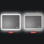 Lighted Bathroom Makeup Mirror,20x28 Inch LED Wall Mount Frameless Rectangle Smart Bathroom Mirror with Touch Button Horizontal/Vertical,Anti-Fog