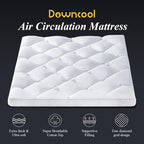 DOWNCOOL 3 Inch Queen Mattress Topper, Ultra Thick and Fluffy Supportive Memory Foam Mattress Topper for Body Pain, Mattress Pad with Breathable Mesh Design for Deep Sleep, 80x60x3 Inches