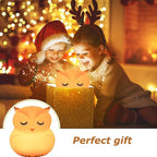 WHA&DARREN Owl Night Lights Kids, Silicone Light Bedside Lamp, Baby Nursery Light, Sleep Night-Light, Squishy Night Light for Kids Room, Animal Night Lights for Girls and Boys
