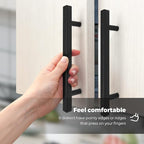 Ravinte Cabinet Handles 30 Pack - 5 Inch Matte Black Square Pulls, Modern Kitchen Hardware, 7-3/8 Inch Overall Length Drawer Pulls