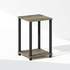 Furinno Turn-N-Tube Night Stand, 2-Tier Open Shelf Design Nightstand, Toolless Bedside Table, End Table, Side Table, for Bedroom, Living Room, French Oak