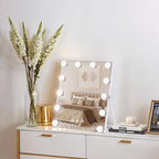 Lighted Makeup Mirror, Hollywood Vanity Mirror with Lights, Makeup Mirror with Lights for Desk, 3 Color Modes and 12 Dimmable Bulbs, Smart Touch Control