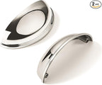 khtumeware 2 Pack 3-1/2" Drawer Pulls Polished Nickel Cabinet Cup Pulls Kitchen Hardware Cabinet Handles Drawer Handles Knobs 3.5 inch Hole Center