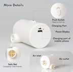 FLEXTAILGEAR Portable Camping Air Pump,Electric Air Mattresses Pump with 3600mAh Emergency Power Supply,300 L/min Airflow for Rapid In/Deflation for Air Bed,Pool Float,Inflatables,Sleeping Pad (White)