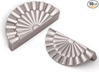 Brushed Nickel Cabinet Pulls 10 Pack 3 Inch Modern Drawer Handles Kitchen Cupboard Half Moon Bathroom Dresser Sunflower Cup Flat Pull SH-BN76-10