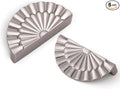 Brushed Nickel Cabinet Pulls 6 Pack 3 Inch Modern Drawer Handles Kitchen Cupboard Half Moon Bathroom Dresser Sunflower Cup Pull SH-BN76-6