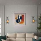 Wall Sconce Black Wall-Mount Metal Iron Wall Candle Sconce Holder Hanging Art Home Decoration Wall Mounted Decorative Candle Holder, Set of 2