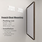 66x36 Inch Bronze Bathroom Mirror, Brushed Bronze Metal Frame Mirrors for Wall, Rounded Rectangle Bronze Mirror for Vanity,Farmhouse, Bedroom, Anti-Rust (Horizontal/Vertical)