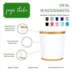 Jaye’s Studio Matte Black Waste Basket For Bathroom, Decorative Trash Can Gold Metal Basket, Black Bathroom Trash Cans For Bedroom & Office Wastebasket Garbage Bin, Gold Garbage Can Dorm, 12” x 10 x 8
