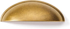 khtumeware 10 Pack 3" Antique Brass Drawer Pulls Cabinet Cup Pulls Vintage Kitchen Hardware Cabinet Handles Drawer Handles Knobs 3 inch Hole Center