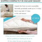 EMOOR Japanese Futon Mattress CLASSE & Fitted Sheet PRESSO King Made in Japan, Cotton (White) Foldable Floor Sleeping Bed Tatami Mat