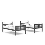 Storkcraft Caribou Bunk Bed Twin Over Twin Bunk Bed (Gray) - GREENGUARD Gold Certified, Twin Bunk Beds for Kids, Converts to 2 Individual Twin Beds, Bunk Beds for Kids