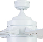Honeywell Ceiling Fans Xerxes Modern 62 Inch Ceiling Fan with Light, Remote Control Fan, LED Indoor Fan with 8 Blades, White and Gray Wash Blade Finish Options, White (51628-01)