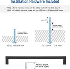 JOY DECOR 40 Pack Cabinet Handles, Black Cabinet Pulls, 10 Inch Kitchen Closet Handles Square Drawer Pulls Stainless Steel Drawer Hardware, 256mm Hole Centers