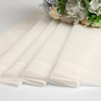 OVZME Cream Sheer Curtains 78 Inches Long 2 Panels - Soft Light Filtering Window Sheer Panels for Living Room/Bedroom, Top Dual Rod Pocket, 1 Pair, Each 42Wx78L Inches