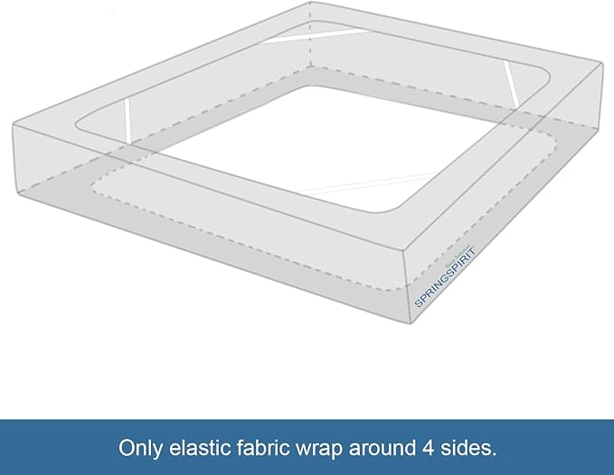 Box Spring Cover Queen Size, Alternates for Bed Skirt, Smooth and Elastic Woven Material Wrap Around 4 Sides of The Box Spring, Wrinkle & Fading Resistant, Washable, Dustproof, Grey, 10 Pack