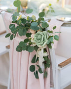 JOYLEX 50PCS Elf Green Artificial Flowers Realistic Roses, Real Looking Fake Roses with Stem for DIY Wedding Bouquets Centerpieces Bridal Shower Party Home Romantic Decorations (Elf Green, 50pcs)