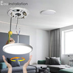 TALOYA Flush Mount 12 Inch Ceiling Light (Milk White Shell), 20W Surface Mount LED Light Fixture for Bedroom Kitchen,5 Color Temperatures in One,0.94 Inch Thickness Round