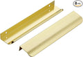 Ravinte Hardware 8 Pack Gold Cabinet Handles, 7.8 Inch (200mm) Finger Edge Pulls, 6-1/4 Inch Hole Center, Finger Pulls for Cabinets