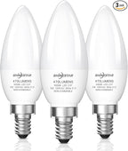 SHINESTAR E12 LED Candelabra Light Bulbs 40 Watt Equivalent, 5000K Daylight White 550 Lumen Chandelier Bulb, 6W B11 Candle Small Base Ceiling Fan Light Bulbs, Non-Dimmable, Pack of 3