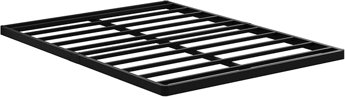 Queen Size Box Spring 2 Inch Low Profile, Heavy Duty Metal Box Spring Bed Base Bunkie Board, Mattress Foundation, Easy Assembly, Noise Free, Black
