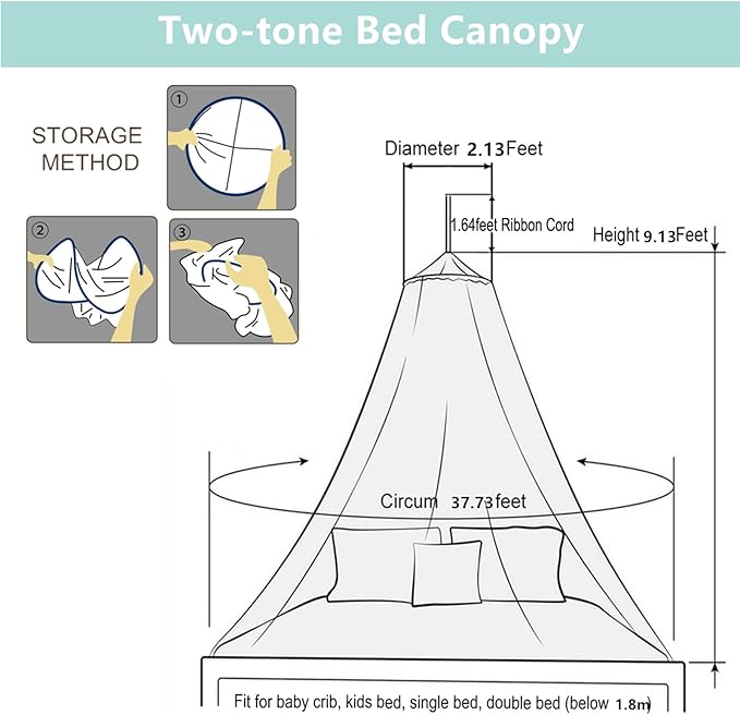 Eimilaly Lace Bed Canopy Mosquito Netting, Princess Bed Canopy for Girls Room Decor, Pink/Single Door