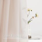 NICETOWN 2 Panels Taupe Sheer Window Scarf Valances W60 x L216, Decorative Soft Voile Textured DIY Bed Canopy Curtains for Party/Wedding/Nursery
