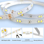 DAYBETTER Under Cabinet Lights, 6 PCS Under Cabinet Lighting with Remote, Dimmable LED Strip Lights for Bedroom, LED Lights for Kitchen Cabinet, Counter Shelf 2700K-6500K Warm to Daylight White, 9.8ft