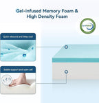 ONENICE 8 Inch Queen Mattress in a Box, Breathable Gel-Memory Foam Plus Pillowtop Mattress for Pressure Relief, CertiPUR-US Certified Bed in a Box, Fiberglass-Free