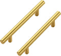 JOY DECOR 45 Pack Cabinet Handles, Gold Cabinet Pulls, 4 in Hole Center Kitchen Cabinet Handles, Stainless Steel T Bar Handles for Dresser Drawers