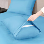 Mejoroom King Size Sheet Set - Soft Microfiber Bed Sheets,Deep Pocket Fitted Sheet, Soft, Breathable, Wrinkle & Fade Resistant - 4 Piece (King, Denim Blue)