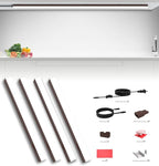 Under Cabinet Lighting Plug in, 16 Inch 4 Pcs, Linkable AC120V 3CCT 3000K/4000K/5000K Ultra Slim, LED Under Cabinet Lights for Counter Light, Kitchen, Shelf, Sink, Workshop, Desk, Bronze