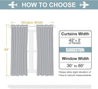 ChrisDowa 100% Blackout Curtains for Bedroom with Black Liner, 2 Thick Layers Total Blackout Thermal Insulated Grommet Small Window Curtains 2 Panels Set (Forest Green, 42 x 54 Inch)
