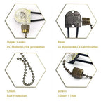 Ceiling Fan Light Switch Zing Ear Pull Chain ZE-109 Fan Light Switch, On-Off Speed with Pull Chain Compatible with Ceiling Fans, Lamps and Wall Lights (2, Bronze)