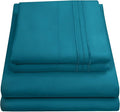 RV Queen Bed Sheets - Breathable Luxury Sheets with Full Elastic & Secure Corner Straps Built In - 1800 Supreme Collection Extra Soft Deep Pocket Bedding Set, Sheet Set, RV Short Queen, Teal
