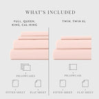 Linen Market Double-Brushed Microfiber Twin XL Sheet Set 3 Piece – Oeko-TEX Certified Ultra Soft & Wrinkle-Free - 16" Deep Pocket Sheets - Easy Care Twin XL Size - Blush