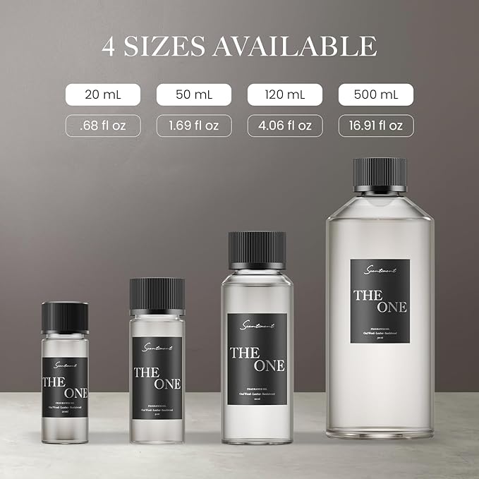 Scentiment Diffuser Oil - The One | Inspired by Luxury Five Star Hotel Lobby Scent | Aromatherapy Fragrance Oil | Notes of Cardamom, Leather, Lemon with Cinnamon & Sandalwood (500ml)