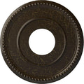 Ekena Millwork CM12BRSHC 12-1/2" x 3-7/8" x 3/4" Bradford Ceiling Medallion, Stone Hearth Crackle